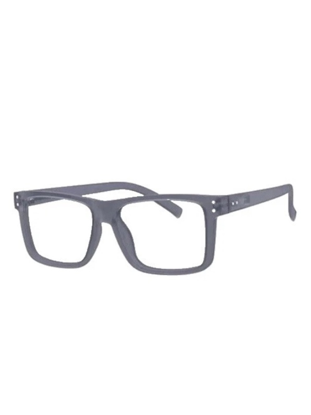 Square Gray Modern Reading Glasses Spring Hinges Men & Women Unisex Readers 1.25
